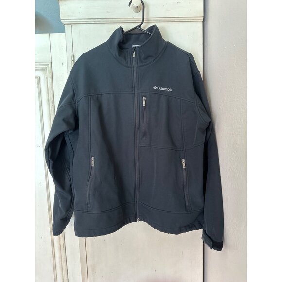 Columbia Fleece Lined Black Zip Front Jacket